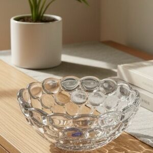 Studio Nova Bubble Glass Dessert Bowls x6 set. Made in Japan. Vintage